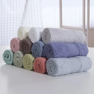 FabricFactory ผ้าเช็ดหน้า ผ้าเช็ดหน้าขนหนู ผ้าขนหนูญี่ปุ่น มี 12 สี คอตตอน 100% เกรดpremium 33x33ซม เนื้อนุ่ม