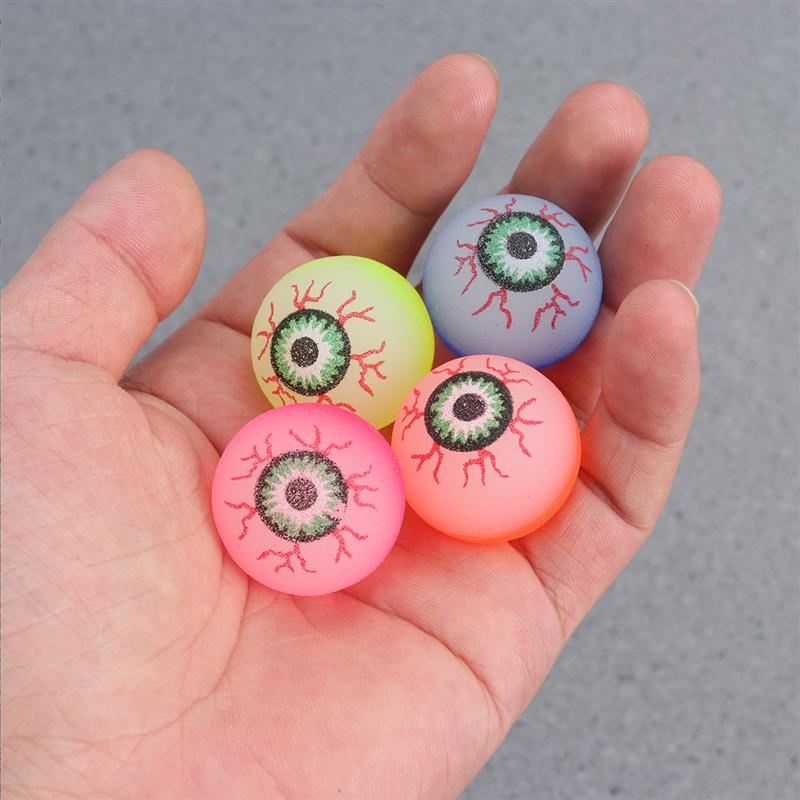 ฮาโลวีน24 cs Bouncing Balls Halloween Eyeball Toys Bouncy Ball lastic