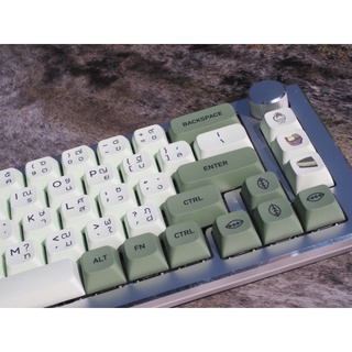 keycap Matcha 124keys XDA Profile PBT Thai/English Version คีย์แคปสำหรับคีย์บอร์ดสไตล์ญี่ปุ่น ชาเขียวมัชชะ