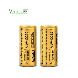 Vapcell IMR26650 G53 5300mAh 3.7V ได้ถ่าน 2 ก้อน ของแท้