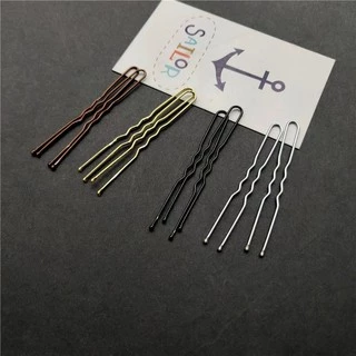 Kf179 25PCS คลาสสิกสีดํา/กาแฟ/เงิน/ทองผม waved "U" รูปร่าง bobby pin Bartage ร้านทําผม hairpin ผู้หญิง accessories