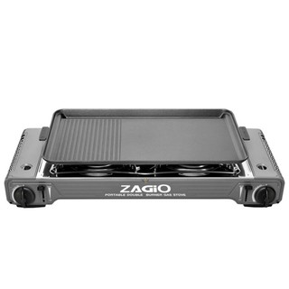 💥จัดโปร !!!💥  ZAGIO เตาแก๊สปิกนิก 2 หัว รุ่น ZG-1552 สีเทา อุปกรณ์ประกอบอาหาร มาตรฐานมืออาชีพ ห้องครัวและห้องอาหาร