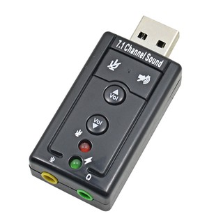 USB Sound Card 7.1 Audio Adapter External Laptop Device PC