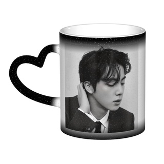 แก้วกาแฟเซรามิค ลาย BTS Kim Seok Jin เปลี่ยนสีได้ เหมาะกับของขวัญ สําหรับผู้หญิง