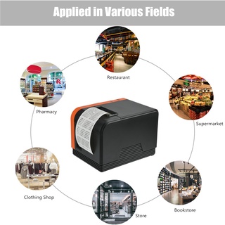 MF LABEL T58L-MF เครื่องพิมพ์ใบเสร็จ POS พร้อมสาย USB LAN เครื่องชำระเงินแบบอนุกรมสำหรับผู้บริโภคและซูเปอร์มาร์เก็ตเชิงพ