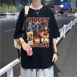 [S-5XL] การ์ตูนอนิเมะ Chuchy สําหรับเด็ก &amp;#39; s Play เสื้อยืด พิมพ์ลาย ผู้ชาย ผู้หญิง แฟชั่นฮิปฮอป ขนาดใหญ่ เสื้อยืดผู้