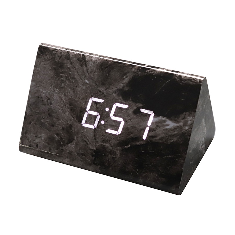 Chaixing Home นาฬิกาตั้งโต๊ะดิจิทัล Marble Pyramid KASSA HOME รุ่น TDKA200630-2BK