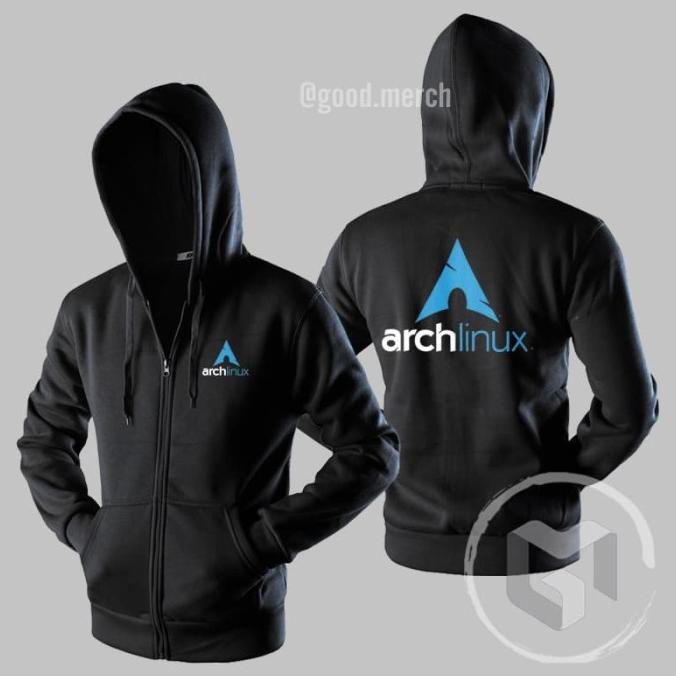 Arch Linux Sweatshirt Zipper Hoodie Sweater Jacket