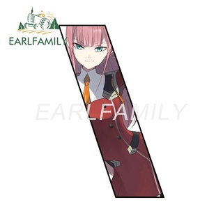 Earlfamily สติ๊กเกอร์ไวนิลกันน้ําลาย Darling In The Franxx Zero Two สําหรับติดตกแต่งรถยนต์แล็ปท็อป