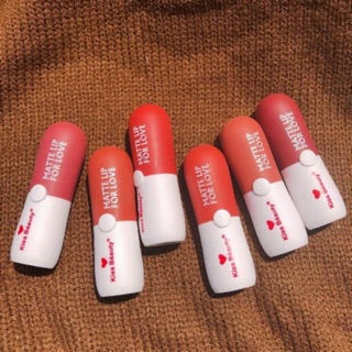 Kiss Beauty Matte Lip ลิปแคปซูล 6 สี 6 แท่ง💊💊 No.36050-03