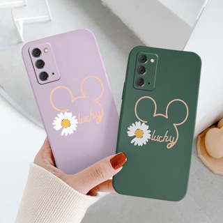 เคสมิกกี้เมาส์มือถือ กันกระแทก ของเหลว ซิลิโคน Phone Case For Samsung Galaxy Note 20 Ultra 20Ultra 10 Plus 10Plus 9  เคสฝาหลังโทรศัพท์