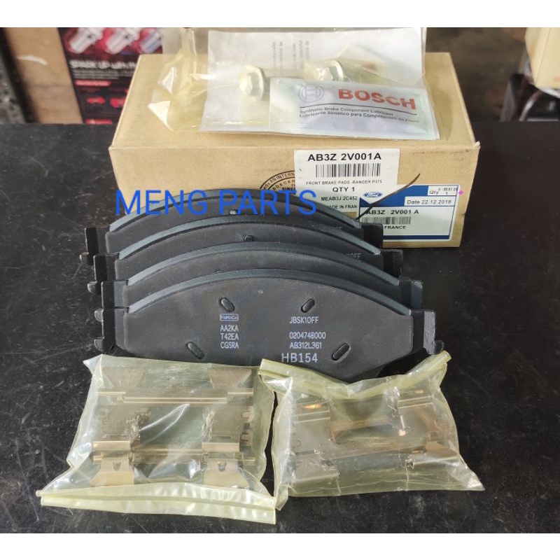 FORD RANGER T6,T7 2.2/3.2, T8 2.0 BI TURBO ผ้าเบรกหน้า AB3Z-2V001A