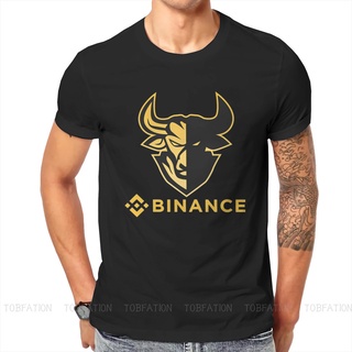 เสื้อยืดวินเทจเสื้อยืด คอกลม ผ้าฝ้ายแท้ พิมพ์ลายเหรียญ Bnb Crypto แฟชั่นสําหรับผู้ชายS-5XL