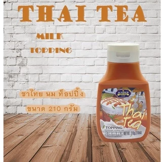 Juniper Thai Tea Milk Topping 210 g.(จูนิเปอร์ ชาไทย นม ท็อปปิ้ง 210 กรัม)**จำกัดการสั่งซื้อ 12 ขวด/ออเดอร์