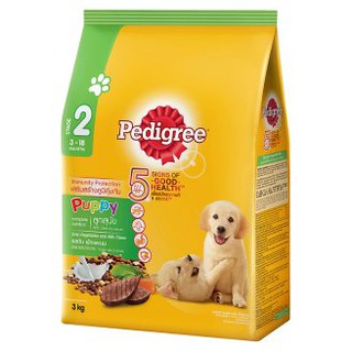 Pedigree เพดดิกรี อาหารสำหรับลูกสุนัข อายุ3-18เดือน รสตับ ผักและนม ขนาด 3กิโลกรัม Liver Vegetable&amp;Milk 3kg เพดดีกรี