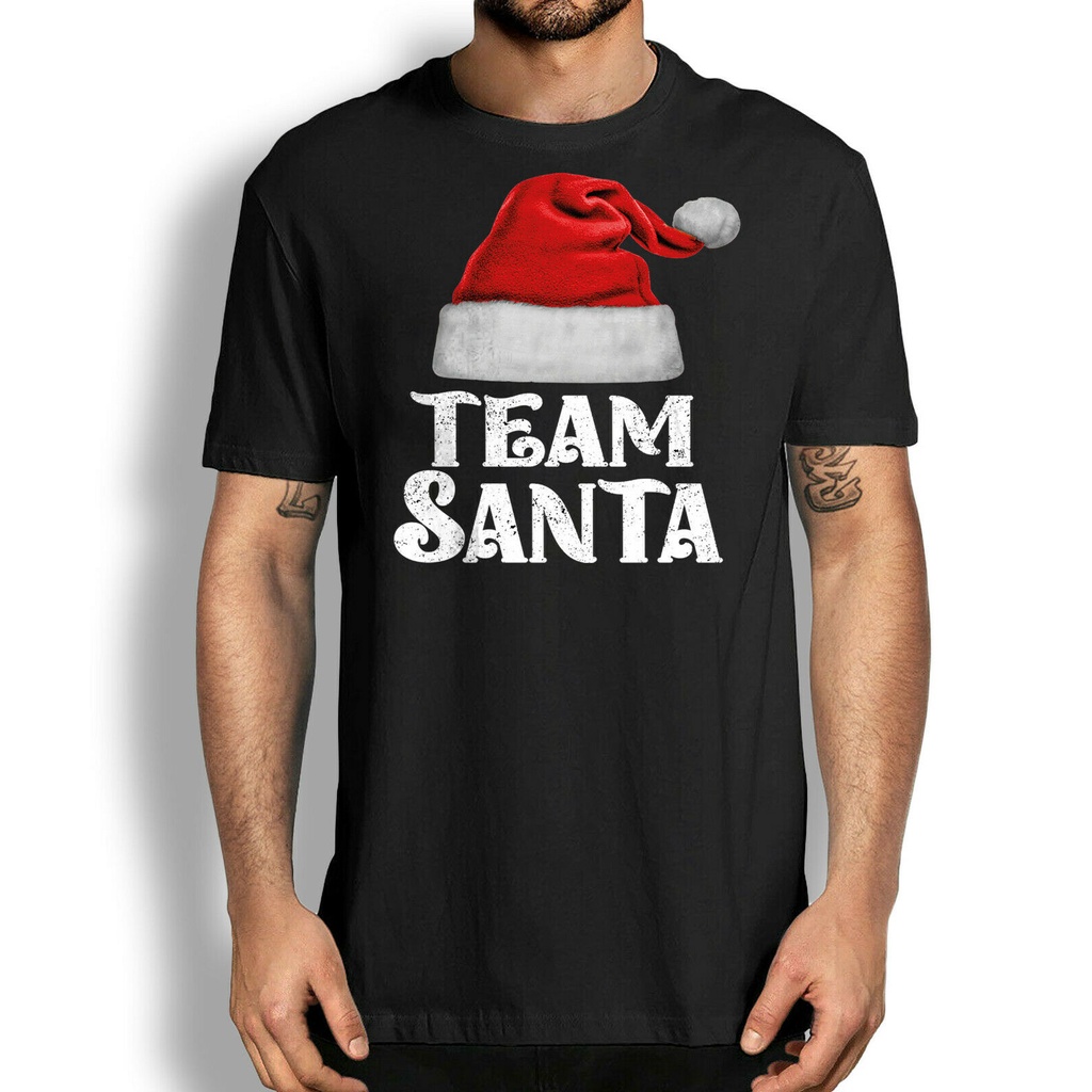 Santa หมวกทีม Santa Christmas TShirt น่าเกลียด Xmas ครอบครัวจับคู่ชุดนอน TShirt
