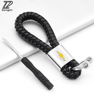 พวงกุญแจรถ  ลายโลโก้รถยนต์Braided Rope Car Keychain 3D Metal Emblem Key Rings Logo For Chevrolet Cruze Lacetti Captiva Onix Aveo Trax Equinox 2020