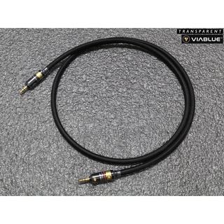 สาย AUX 3.5mm M2M TRANSPARENT ประกอบหัว Viablue Audio Grade HiFi ของแท้ 100% ยาว 1M / ร้าน All Cable