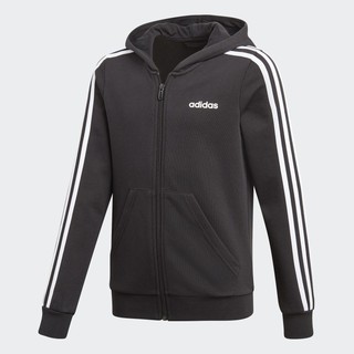 Adidas อาดิดาส เสื้อฮู้ด เสื้อแขนยาว สำหรับเด็ก AT JB Hoodie ESS 3S FZ DV0368 BK(1600)