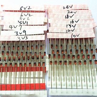 ชุดไดโอดซีเนอร์ 1W DO-41 3.3V-30V 14values*10 ชิ้น =140 ชิ้น