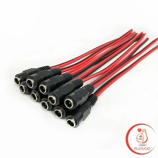 ตัวผู้ ตัวเมีย เชื่อมต่อ อุปกรณ์ แจ๊คเสียบ DC 5.5*2.1 mm ซ็อกเก็ตปลั๊กแจ็คเสียบสายเคเบิล 12 โวลต์ Pure copper core plug