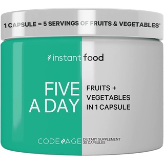 Codeage Instant food Five a day เทียบเท่าผลไม้และผัก 5 หน่วยบริโภคต่อวัน ไฟเบอร์สูง