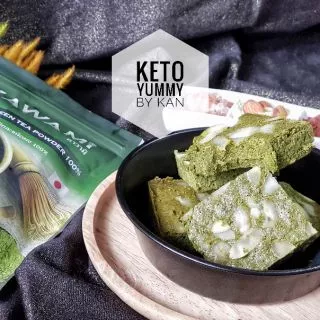 ขนมบราวนี่ มัทฉะ คีโต โลว์คาร์บ ไดเอท Matcha Brownie KETO เบาหวาน,เด็กแพ้กลูเตน ทานได้