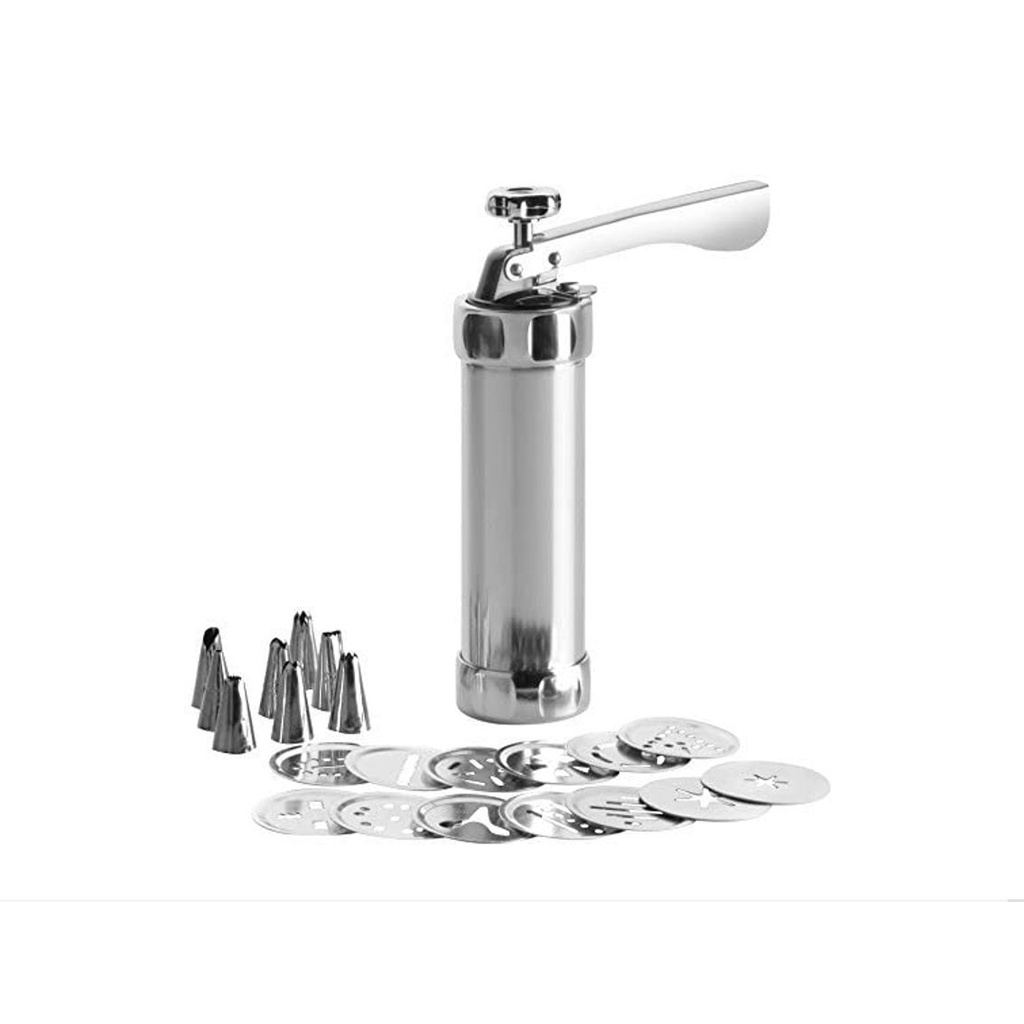 IBILI 792300ปืนยิงพิมพ์ชูโรสและคุ๊กกี้22ชิ้นอลูมีเนียมChurro Maker - Cookie Gun Set 22 Pieces มีส่งฟรี นำเข้าจากสเปน