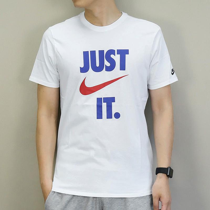 Original nike mens short sleeve tshirt black white tee AQ5195 mens fashion