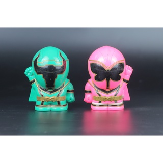 เซนไต มาจิเรนเจอรฺ Magiranger เขียว และ ชมพู กระปุกออมสินขนาดเล็ก ปี 2005 Popy