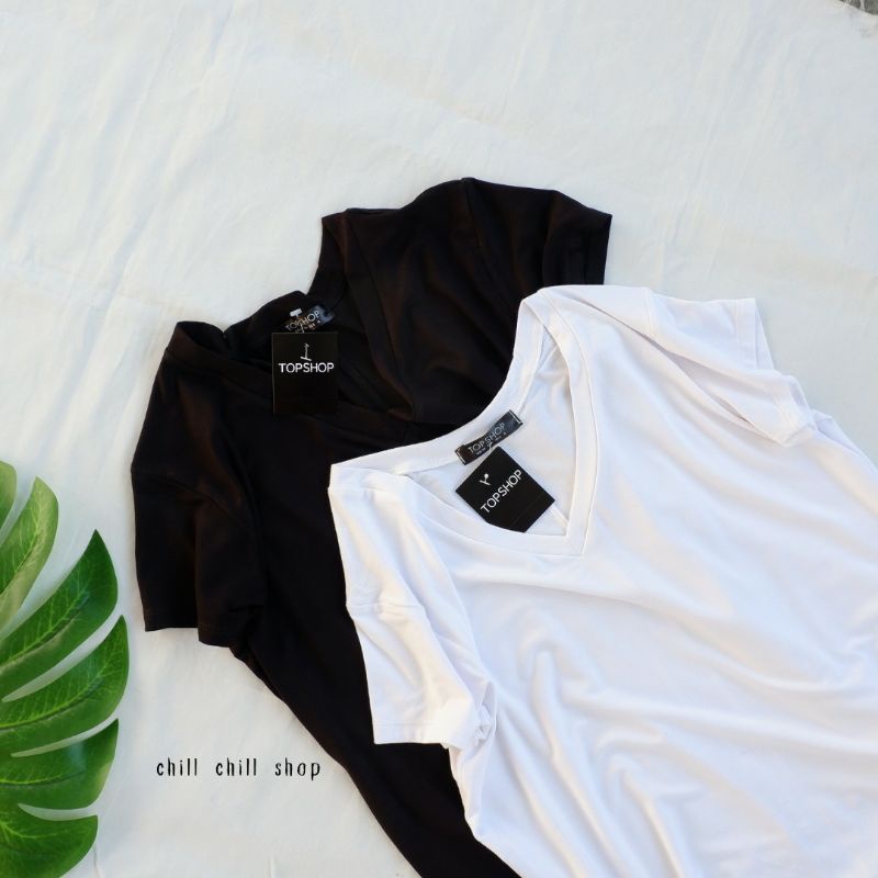 เสื้อยืดคอวีหน้าสั้น หลังยาว ผ้าเรย่อนเนื้อนิ่มเด้ง - รูปที่ 6