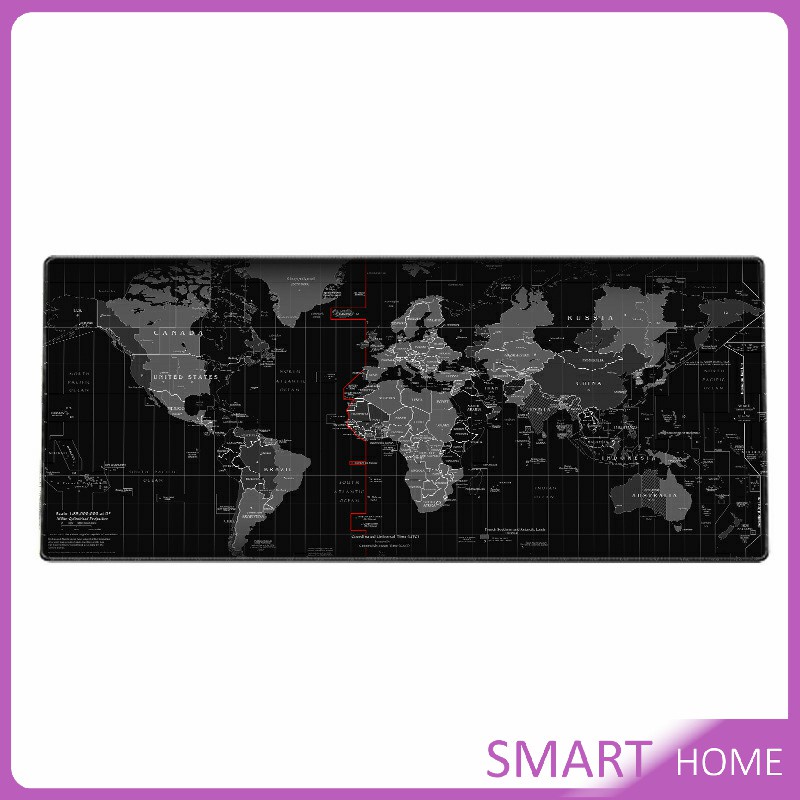 SMART แผ่นรองเมาส์แผนที่โลก แผ่นรองเมาส์กันลื่น มี 2 ขนาด  mouse pad