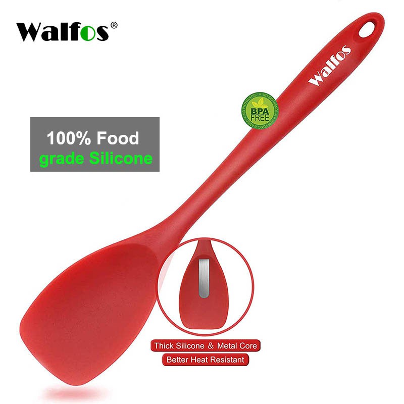 WALFOS ไม้พาย ซิลิโคนเกรดอาหาร ทนความร้อน ไม่ติดพื้นผิว