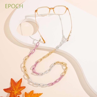 Epoch สายโซ่คล้องแว่นตาแฟชั่นป้องกันการสูญหายสีชมพูสีฟ้าสําหรับผู้หญิง