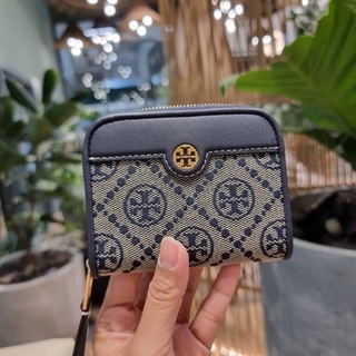 TORY BURCH T MONOGRAM ZIP COIN CASE