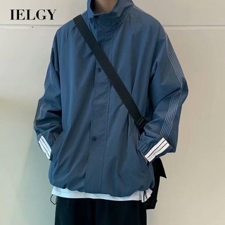 Ielgy เสื้อแจ็กเก็ตกีฬา ทรงหลวม สไตล์เกาหลี สําหรับผู้ชาย