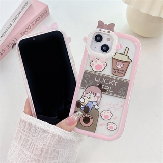 เคสโทรศัพท์มือถือ ลายการ์ตูนลิตเติ้ล มอนสเตอร์ ชานมไข่มุก สําหรับ VIVO V23 5G V23PRO V20PRO X50 X50PRO X60 X70 X70PRO X80 T1 5G V25PRO V21 S1