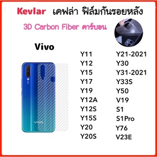 ฟิล์มหลัง เคฟล่า Kevlar For Vivo Y11 Y12 Y15 Y17 Y19 Y12A Y12S Y15S Y20 Y20S Y21 Y30 Y31 Y33S Y50 Y76 V19 V23E S1 S1Pro