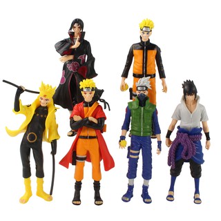 โมเดลฟิกเกอร์ Pvc อนิเมะนารูโตะ Uzumaki Naruto Hatake Kakashi Uchiha Sasuke Uchiha Itachi ขนาด 18 ซม. ของเล่นสําหรับเด็ก และผู้ใหญ่ 6 ชิ้น