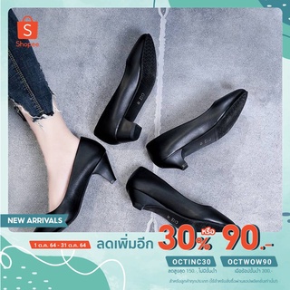 Hm55 รองเท้าคัชชูทำงานมีส้นแฟชั่น รองเท้าทำงานผู้หญิง 4แบบ 4สไตล์ (แนะนำเพิ่ม 1ไซร์)H80