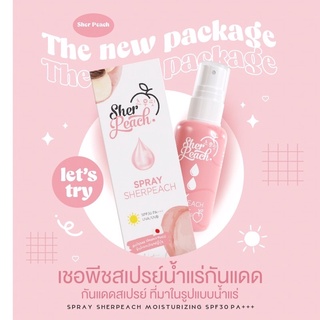 ᰔ:: 3ขวด 5ขวด จัดส่งฟรี ::♥︎𝗦𝗵𝗲𝗿𝗣𝗲𝗮𝗰𝗵 𝗠𝗶𝗻𝗲𝗿𝗮𝗹 𝗦𝗽𝗮𝘆 𝗦𝗽𝗳𝟯𝟬 𝗡𝗲𝘄 𝟮𝟬𝟮𝟮♥︎ᰔ สเปรย์น้ำแร่กันแดดเชอพีช Sherpeach