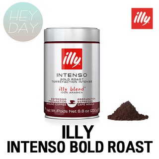 [Illy] Intenso เมล็ดกาแฟคั่ว แบบหนา 250 กรัม กาแฟอิลลี่ กาแฟบด กาแฟคั่วเข้ม เอสเปรสโซ่ อเมริกาโน ลาเต้ คาเฟ่ กระป๋องเก็บของ สินค้าอิตาลี