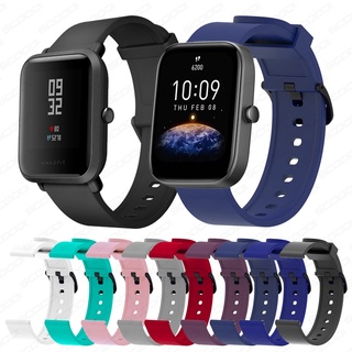 สายนาฬิกาข้อมือ ซิลิโคนนิ่ม สําหรับ Huami Amazfit Bip 3 3Pro / Bip U U Pro / Bip S Lite Youth smart watch