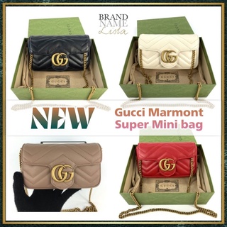 [สอบถาม​ก่อน​กด​ซื้อ​]​​ แท้​ 💯 New!! Gucci Supermini Marmont bag