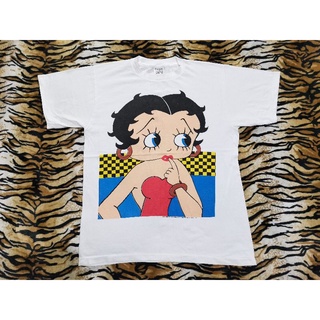 เสื้อ BETTY BOOP ลายน่ารักมาก งานวินเทจ ทำใหม่เฟดสวย ผ้าฟอกนุ่ม ป้าย WILD OATS