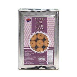 เอ็มแอนด์เค คุกกี้สอดไส้ครีมกลิ่นกาแฟ 5000 ก. M&amp;K cookies stuffed with cream, coffee aroma 5000 g.