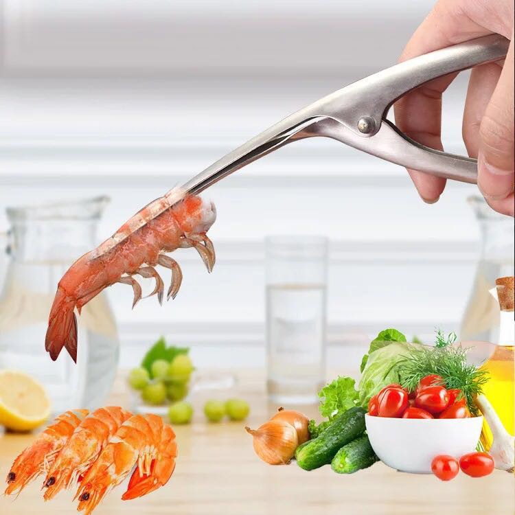 OMUDA_SHOPเครื่องมือสแตนเลส สำหรับแกะกุ้ง เครื่องมือสำหรับทำอาหาร