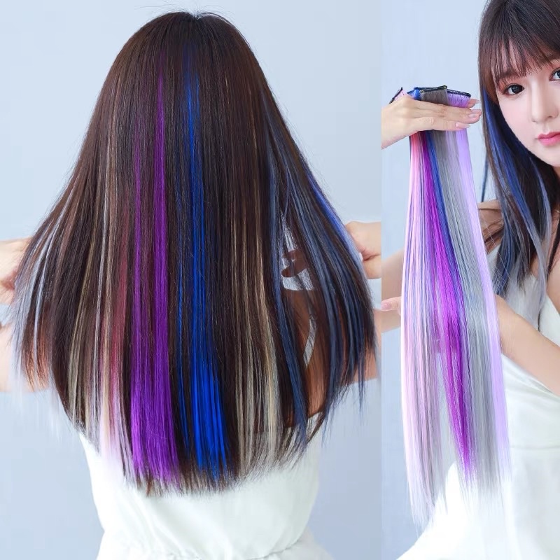 【พร้อมส่ง】ไฮไลท์ทูโทนกิ๊บใหญ่ ความกว้าง5cm 8cm ผมเยอะ สีย้อมผม แฮร์พีช ผมปลอมวิกผม ชิ้นต่อผม ไม่เงา Wig Color