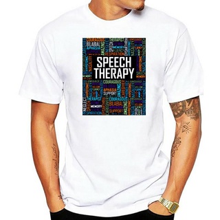 เสื้อยืดผ้าฝ้าย เสื้อยืดแขนสั้นลําลอง พิมพ์ลายการ์ตูน Slp Speech Therapy Words คุณภาพสูง สไตล์วินเทจ แฟชั่นสําหรับผู้ชาย