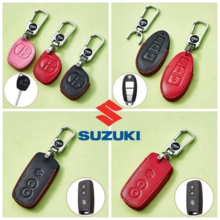 เคสรีโมตกุญแจรถยนต์ หนัง 2 ปุ่ม สําหรับ Suzuki Grand Vitara Swift Liana SX4 Alto Scorss Ciaz Jimny Shell FOB